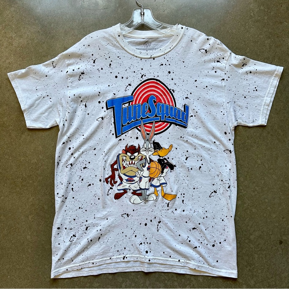 Space Jam Tune Squad Ink Spilled T-Shirt, White, Size L